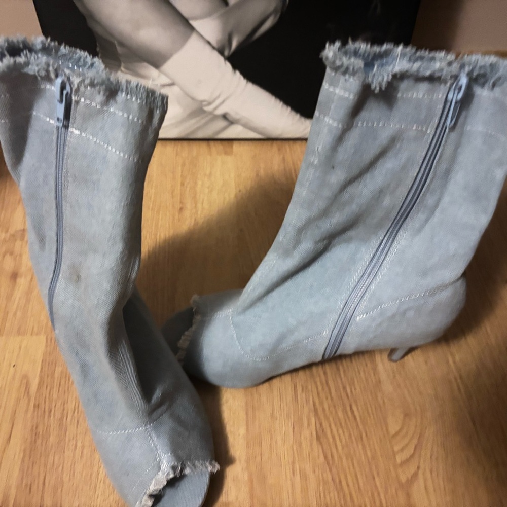 Urban Planet Blue Denim Heeled Boots